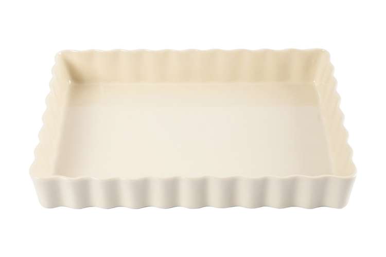 Форма для запекания, 29х21 см, керамика, прямоугольная, бежевая, Ребристый край, Bagel ANNA LAFARG ANLAF-FENGXI261124-1