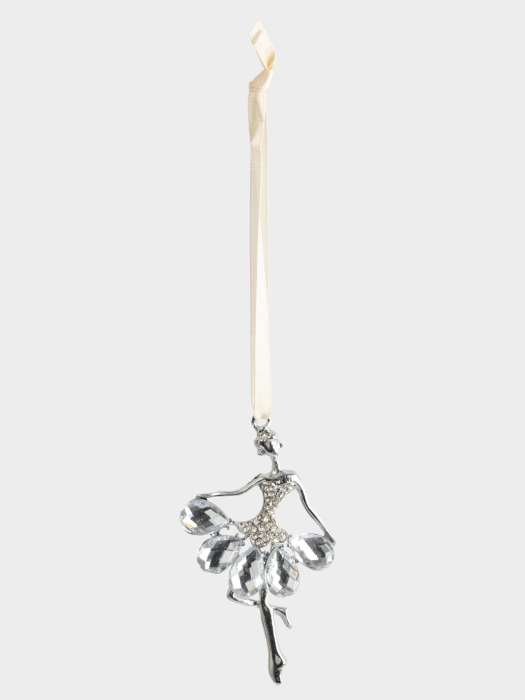 Игрушка елочная, 8 см, металл, серебристая, Балерина, Event ANNA LAFARG ANLAF-ZNV-2503