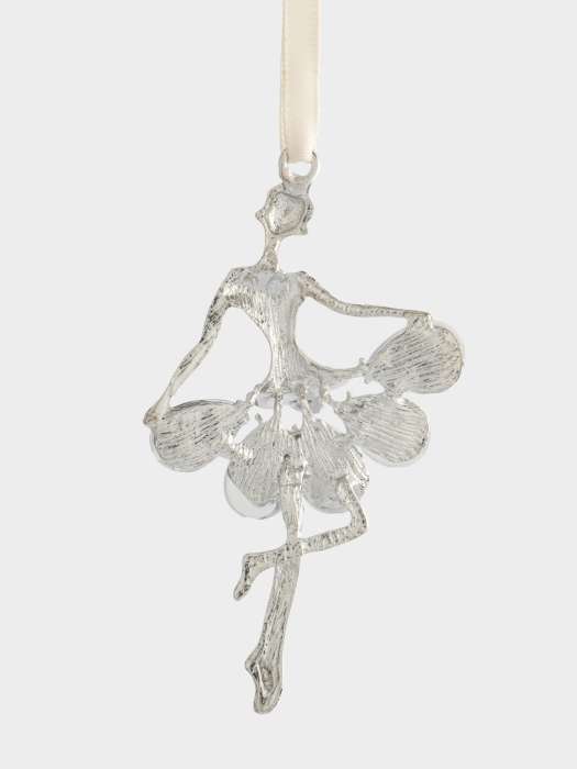 Игрушка елочная, 8 см, металл, серебристая, Балерина, Event ANNA LAFARG ANLAF-ZNV-2503