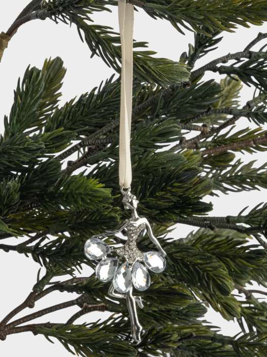 Игрушка елочная, 8 см, металл, серебристая, Балерина, Event ANNA LAFARG ANLAF-ZNV-2503