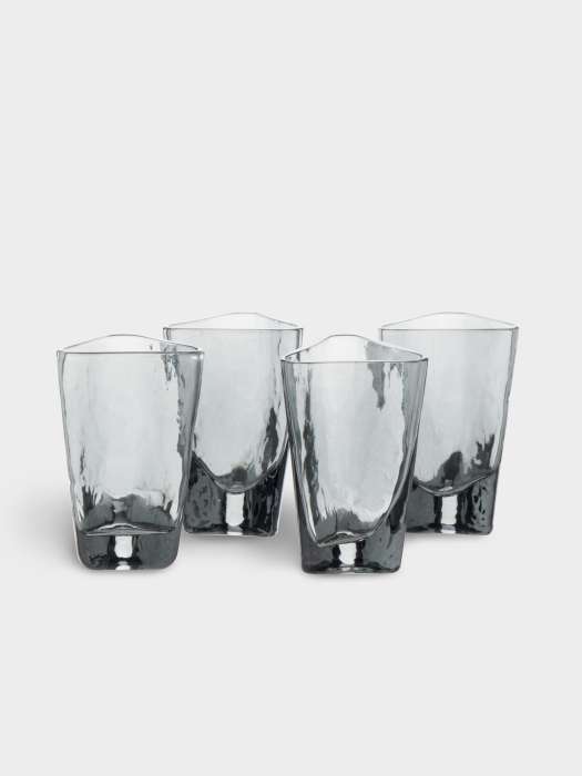 Стопка для водки, 40 мл, 4 шт, стекло, серая, Nocturne ANNA LAFARG ANLAF-TJ0580