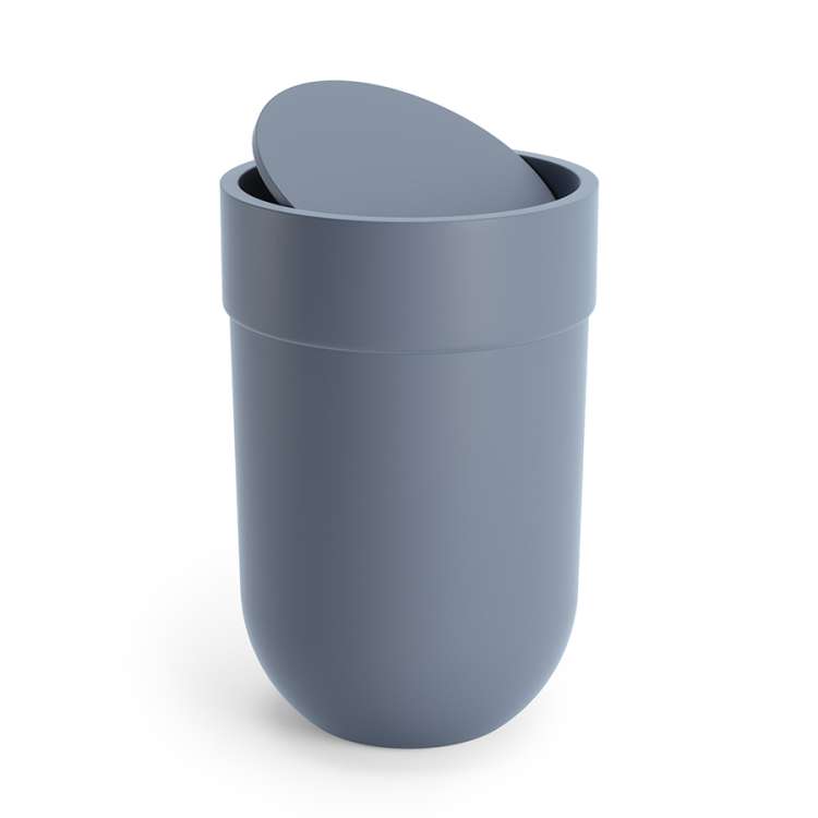 Корзина для мусора с крышкой touch, 6 л, голубая UMBRA 023269-1050