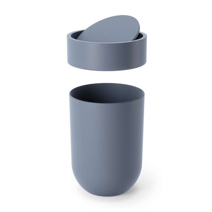 Корзина для мусора с крышкой touch, 6 л, голубая UMBRA 023269-1050