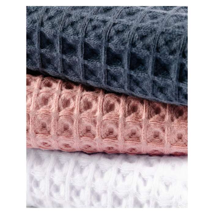 Набор полотенец кухонных VALENCIA 50х70 см, 3 шт, хлопок, серый, белый, розовый, п/к WO HOME WO1080