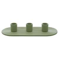 Подсвечник для 3 свечей из каменной керамики оливкового цвета из коллекции essential Tkano TK23-DEC-CNH0005