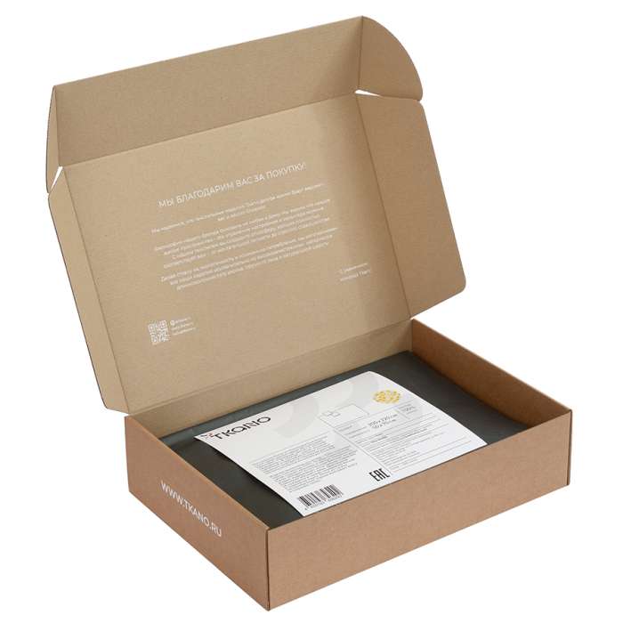 Комплект постельного белья серого цвета с принтом Спелая смородина из коллекции Scandinavian touch, 200х220 см TKANO TK22-DC0010