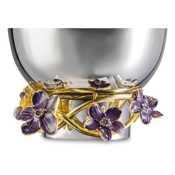 Чаша на ножке Michael Aram Незабудка 12 см, h9 см, сталь нержавеющая