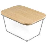 Контейнер для запекания и хранения прямоугольный eco store с крышкой из бамбука, 2,5 л Smart Solutions SFE-SS-CN-GLS-BM-2.5