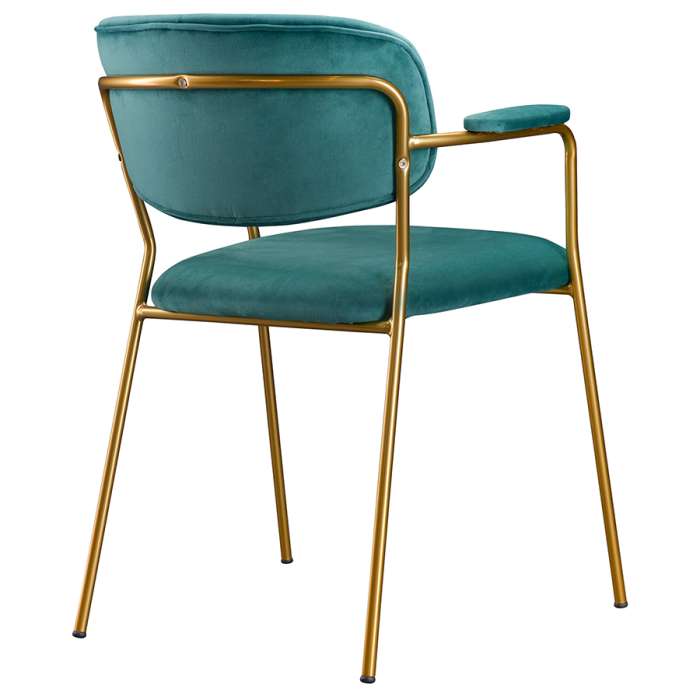 Стул Eirill, велюр, темно-зеленый BERG FH-ERL-ARMCH-PL-GRN