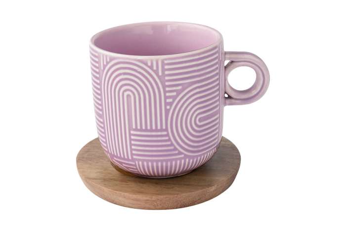 Набор из 2-х чашек Радуга, сиреневая и зелёная, 0,25 л EASY LIFE EL-R1781/TLO3