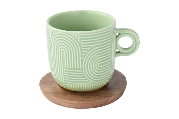 Набор из 2-х чашек Радуга, сиреневая и зелёная, 0,25 л EASY LIFE EL-R1781/TLO3