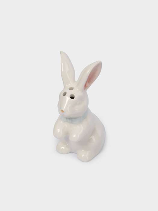 Емкость для соли или перца, 9 см, керамика, молочно-золотистая, Кролик с бантом, White Rabbit ANNA LAFARG ANLAF-DJIA-010825-5