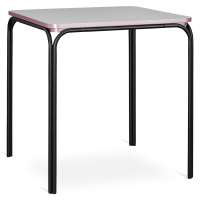 Стол обеденный ror, 70х70 см, черный/серый/розовый LATITUDE RORTBL_D_SQBKGRPK70