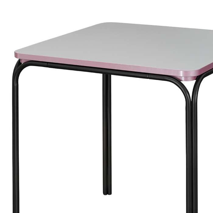 Стол обеденный ror, 70х70 см, черный/серый/розовый LATITUDE RORTBL_D_SQBKGRPK70