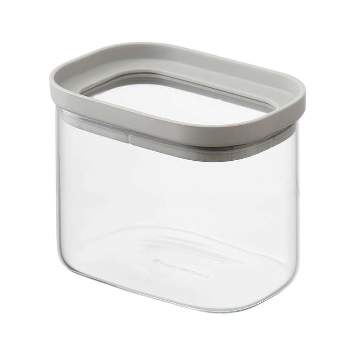 Банка для хранения прямоугольная vacuum glass, 500 мл, светло-серая Smart Solutions SS0000388