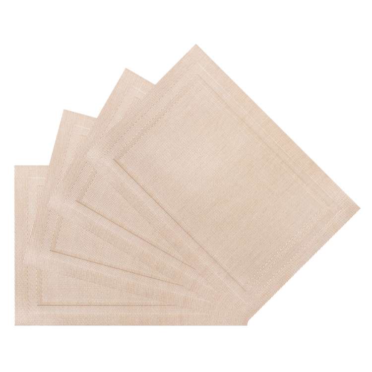 Набор салфеток подстановочных прямоугольных ART FRAME 33х48 см, двусторонняя, 4 шт, шампань WO HOME WO1045