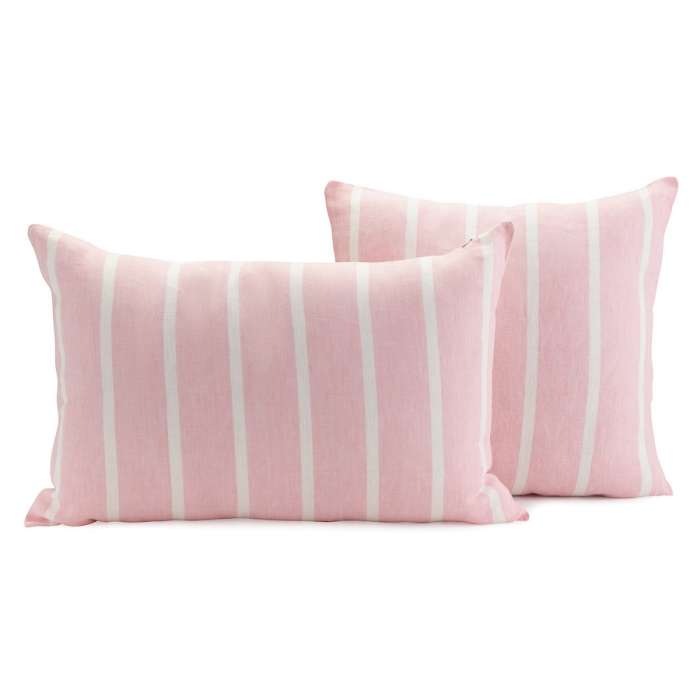 Чехол на подушку декоративный в полоску цвета пыльной розы из коллекции essential, 45х45 см Tkano TK21-CC0001