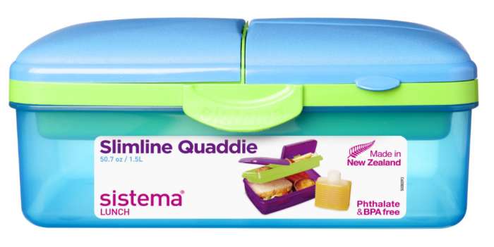 Ланчбокс 4-х секционный 1,5л с бутылкой SISTEMA LUNCH 3965