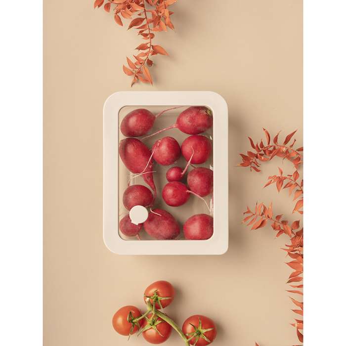 Контейнер для запекания и хранения стеклянный с вакуумным эффектом, 700 мл, светло-серый Smart Solutions SS0000227