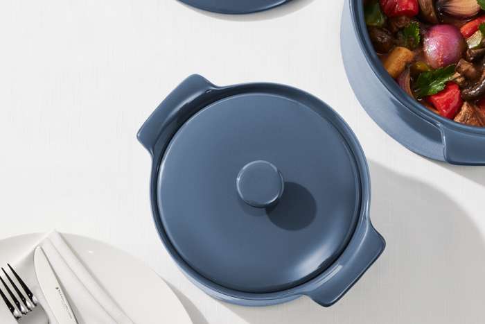 Кастрюля, 1,3 л, с крышкой, фарфор P, синяя, Indulgence MAXWELL & WILLIAMS MW451-IA0376