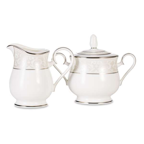 Набор чайный Noritake Монтвейл Платиновый кант 2 предмета, сахарница 300 мл, молочник 220 мл