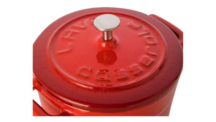 Кокотница с крышкой LAVA d10 см, 350 мл, чугун, красная LV Y TC 10 K1 R