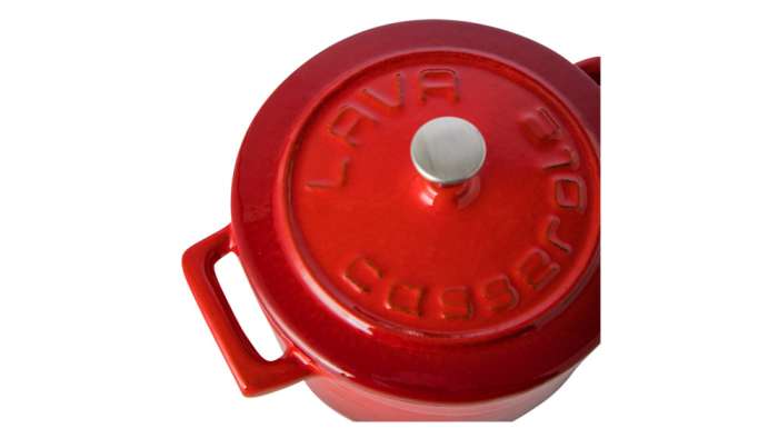 Кокотница с крышкой LAVA d10 см, 350 мл, чугун, красная LV Y TC 10 K1 R