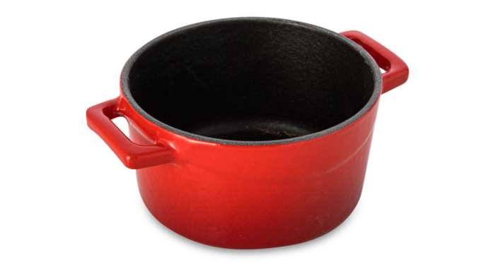 Кокотница с крышкой LAVA d10 см, 350 мл, чугун, красная LV Y TC 10 K1 R