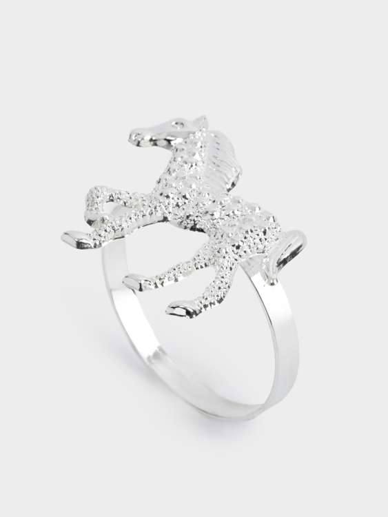 Кольцо для салфеток, 4 см, металл, серебристое, Лошадь, Horse ANNA LAFARG ANLAF-A-020