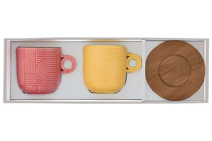 Набор из 2-х чашек Радуга, красная и жёлтая, 0,25 л EASY LIFE EL-R1781/TLO2