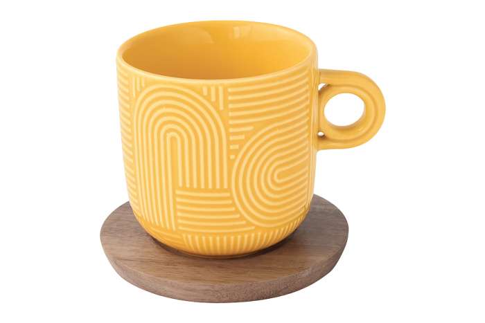 Набор из 2-х чашек Радуга, красная и жёлтая, 0,25 л EASY LIFE EL-R1781/TLO2