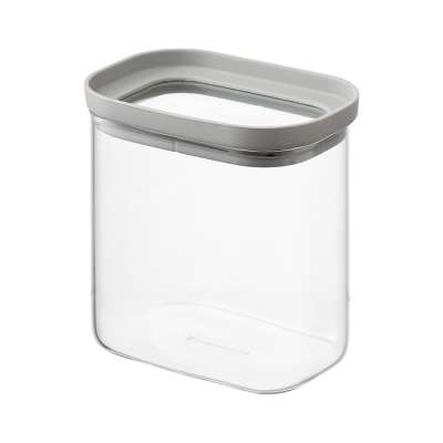 Банка для хранения прямоугольная vacuum glass, 750 мл, светло-серая Smart Solutions SS0000389