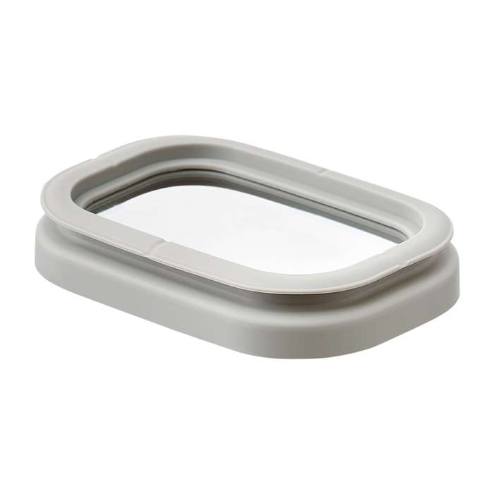 Банка для хранения прямоугольная vacuum glass, 750 мл, светло-серая Smart Solutions SS0000389
