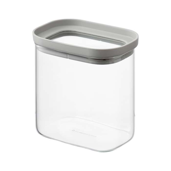 Банка для хранения прямоугольная vacuum glass, 750 мл, светло-серая Smart Solutions SS0000389