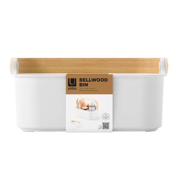 Органайзер bellwood, 29х17 см, белый/натуральное дерево UMBRA 1019941-668