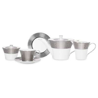 Сервиз чайный Narumi Платиновая пыль на 6 персон 21 предмет, фарфор костяной