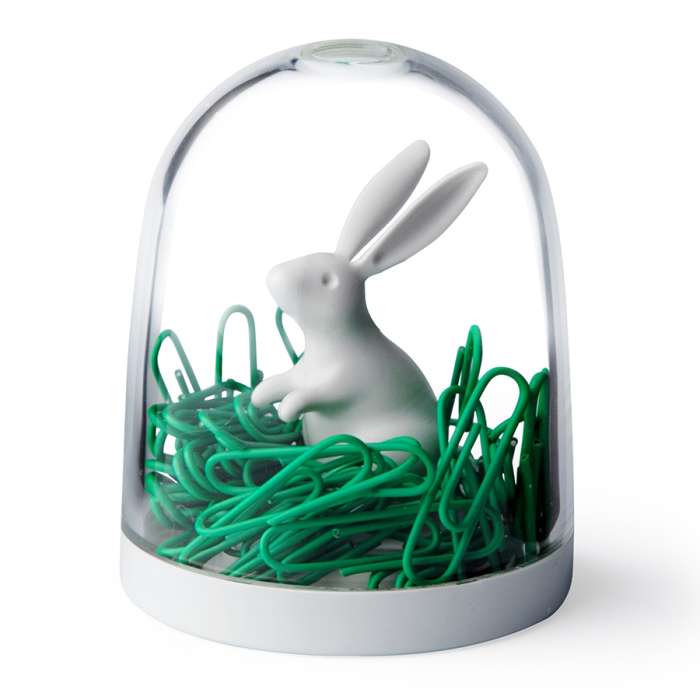 Держатель для скрепок bunny in the field QUALY QL10130-WH