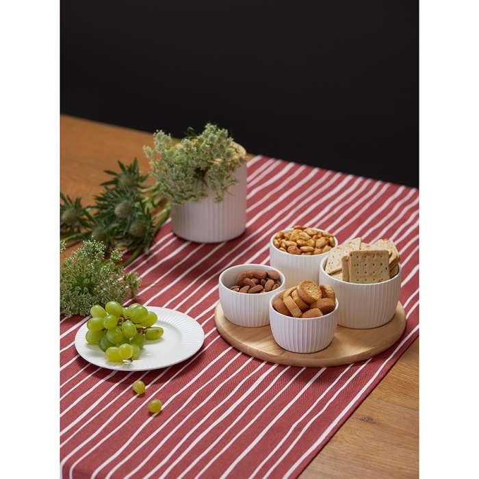 Менажница soft ripples, dual glazing, на деревянной подставке, 4 чаши Liberty Jones LJ0000342