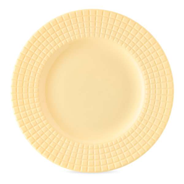 Тарелка закусочная Decor de table Луч 20,5 см, рельеф, фарфор, желтая