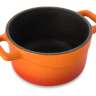 Кокотница с крышкой LAVA d10 см, 350 мл, чугун, оранжевая LV Y TC 10 K2 O