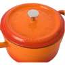 Кокотница с крышкой LAVA d10 см, 350 мл, чугун, оранжевая LV Y TC 10 K2 O