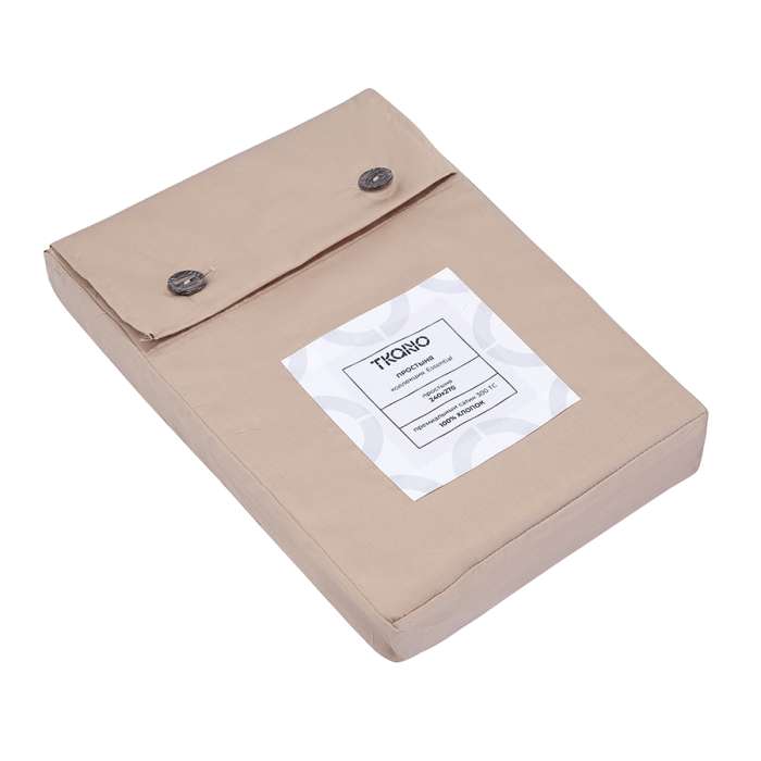 Простыня из премиального сатина бежевого цвета из коллекции essential, 240х270 см Tkano TK25-SH0005