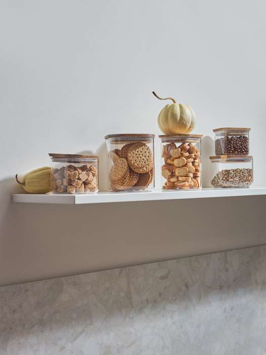 Банка для хранения квадратная glass acacia, 1,4 л Smart Solutions SS0000349