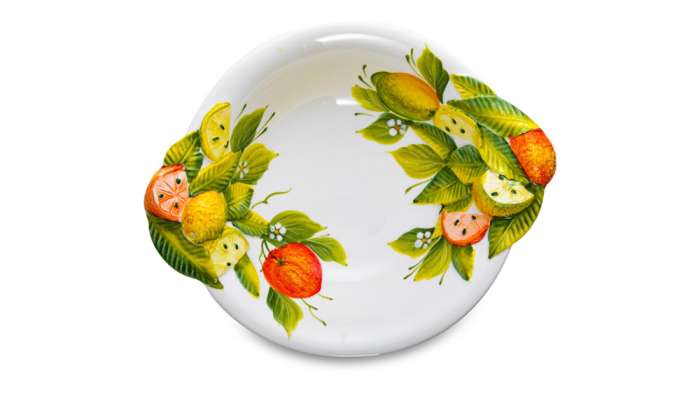Салатник Лимоны и апельсины 25 см, керамика EDELWEISS EDW-335G