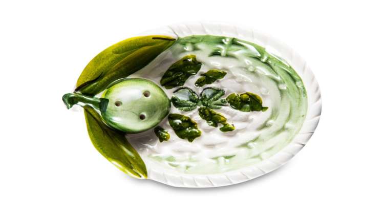 Блюдце для лимона Оливки 12х8 см, керамика EDELWEISS EDW-606V