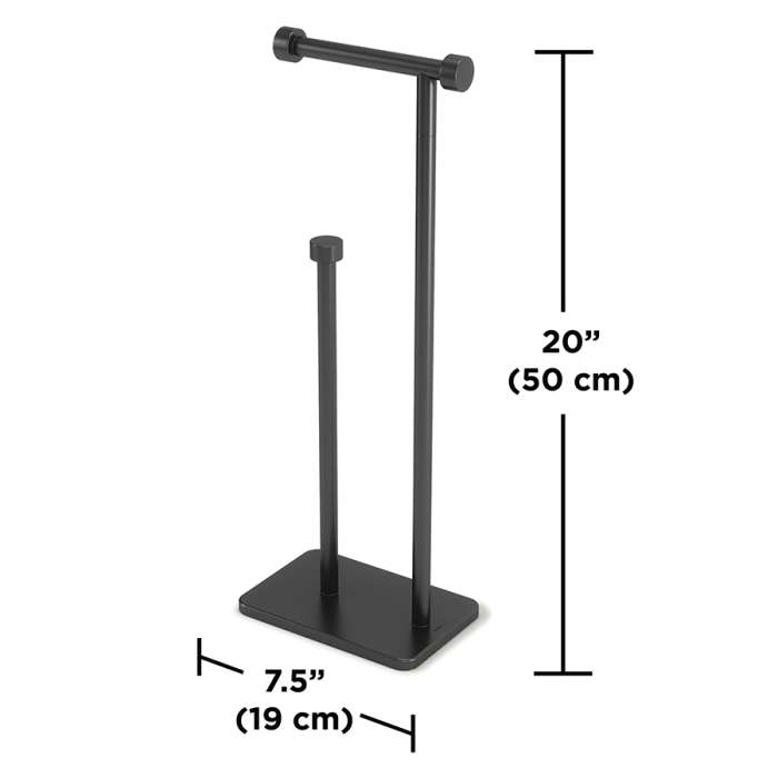Держатель для туалетной бумаги cappa, 20х12х52 см, черный UMBRA 1015897-040