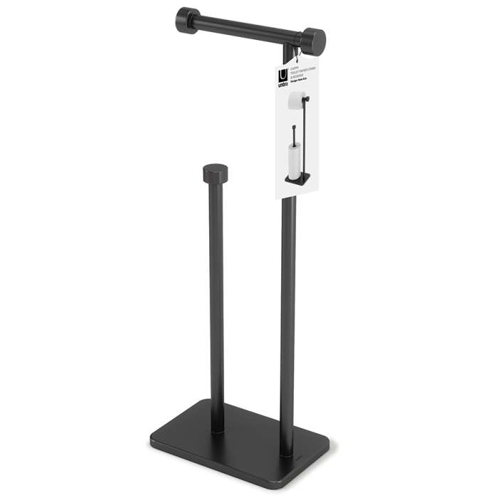 Держатель для туалетной бумаги cappa, 20х12х52 см, черный UMBRA 1015897-040