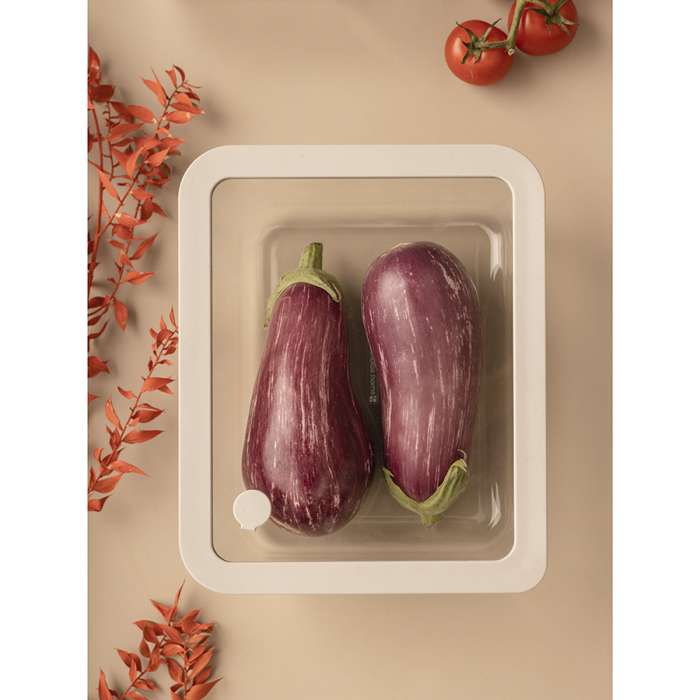 Контейнер для запекания и хранения стеклянный с вакуумным эффектом, 2,6 л, светло-серый Smart Solutions SS0000229