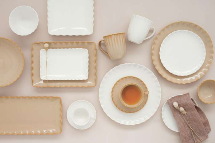 Тарелка обеденная Onde, песочная, 26 см EASY LIFE EL-R2730/ONDS