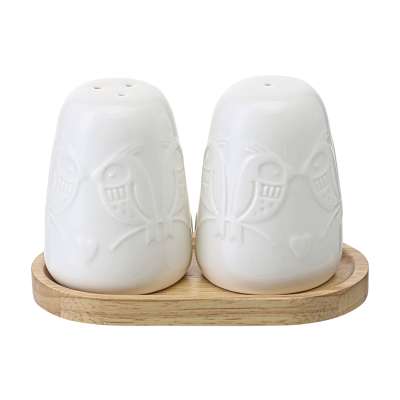 Набор для соли и перца birds of paradise на деревянной подставке Liberty Jones LJ0000341